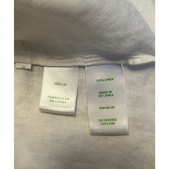 NWI Lilly Pulitzer Sea View Linen Long Sleeve Button Down Resort White Top-Small - Picture 4 of 14